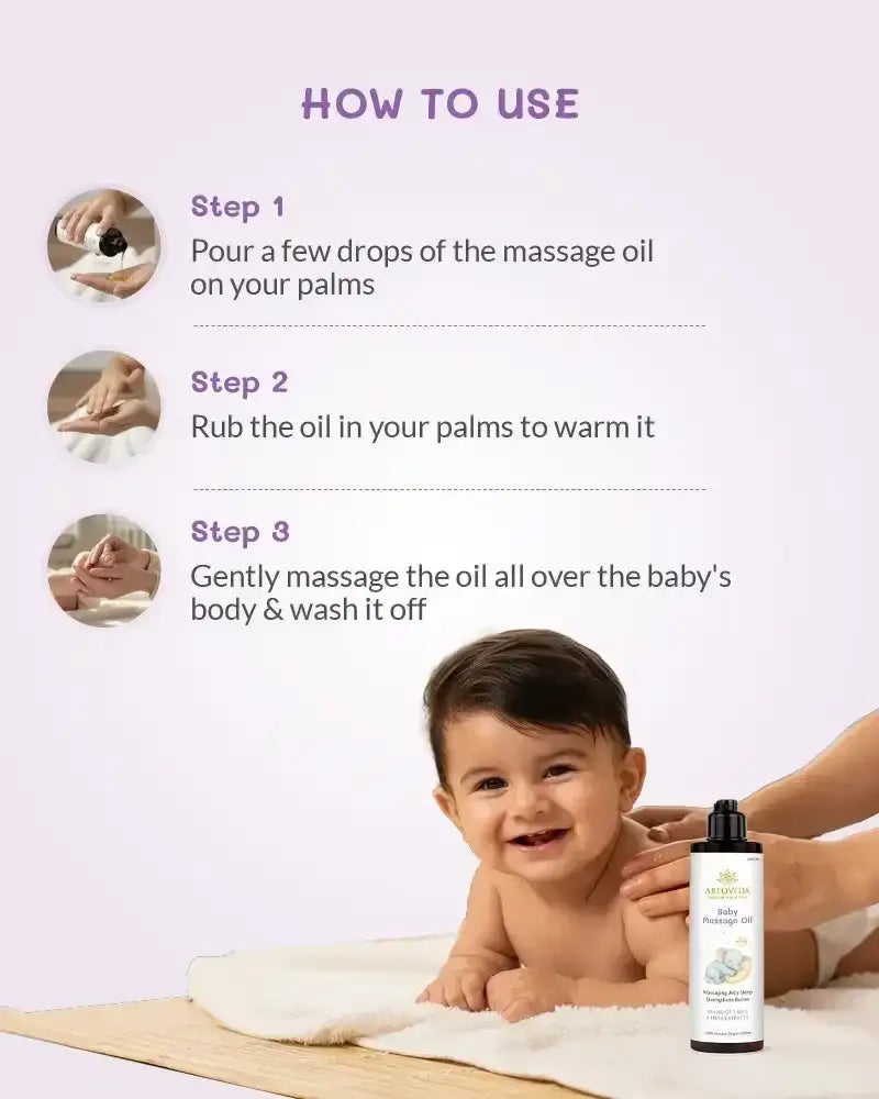 How to use a newborn baby massage oil