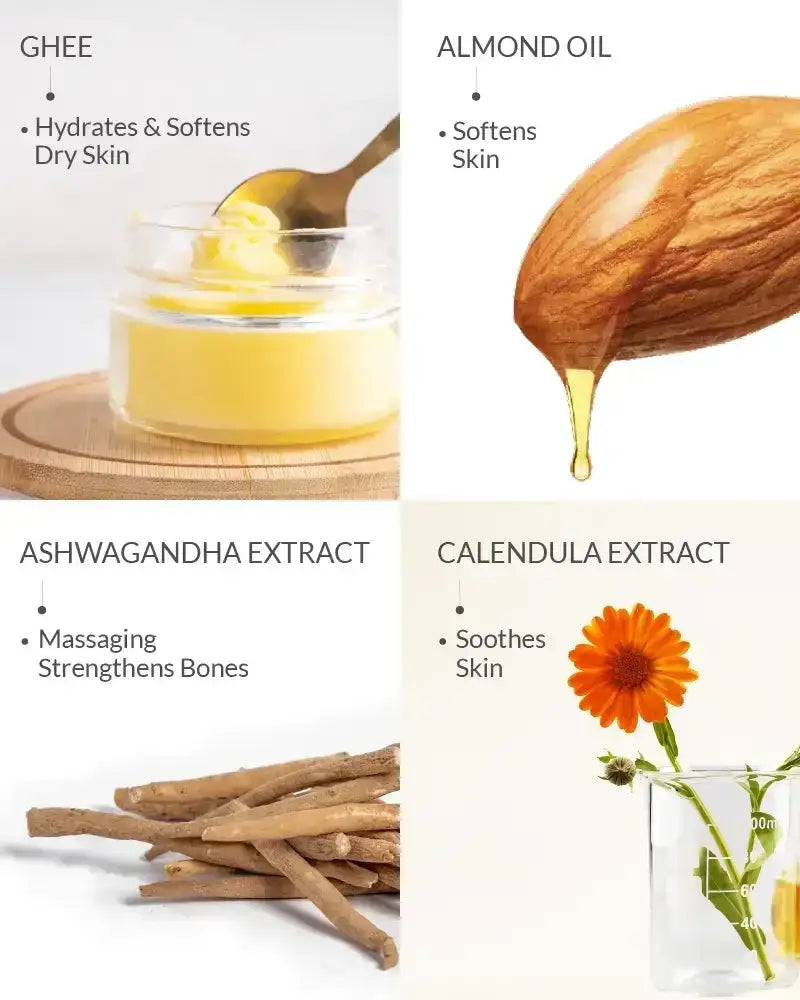 Ingredients in a newborn baby massage oil