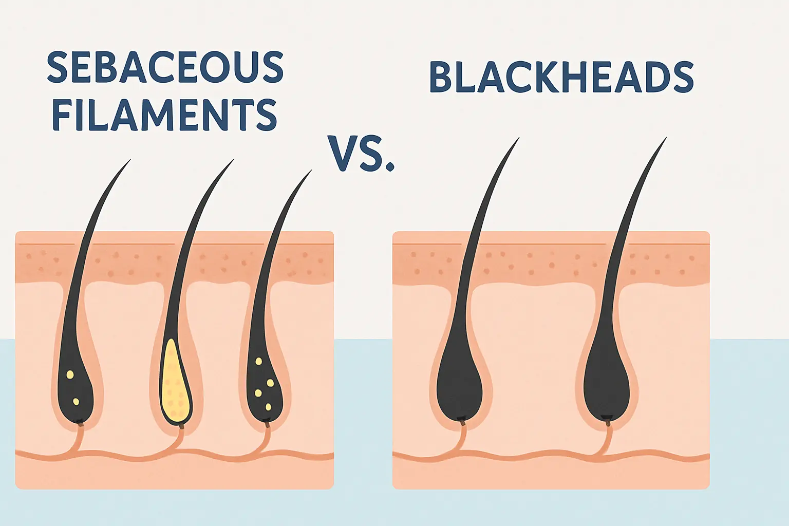 Sebaceous Filaments vs. Blackheads