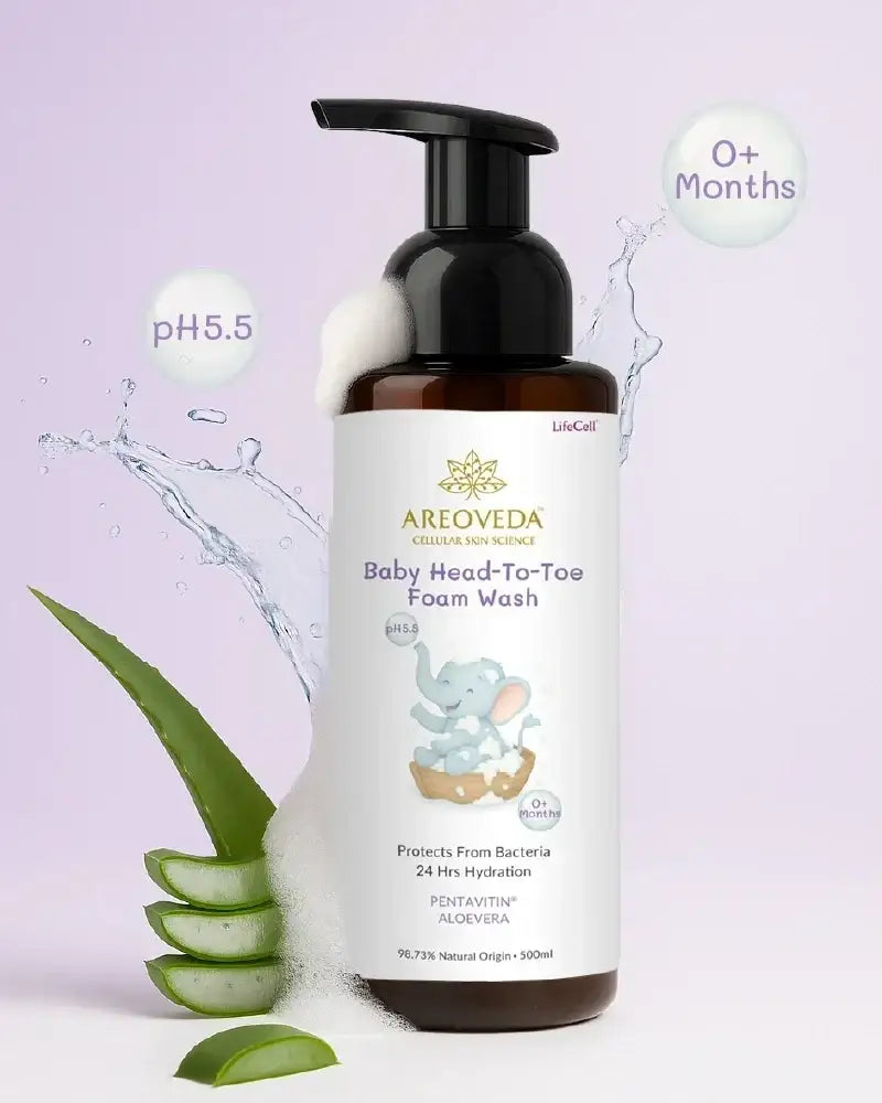 Areoveda Baby Head-To-Toe Foam Wash bottle