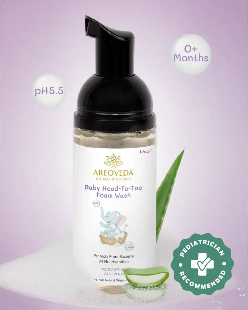 Baby head-to-toe foam wash