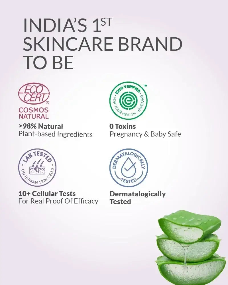 India's 1st skincare brand to be -AreoVeda - with all the 4 certifications