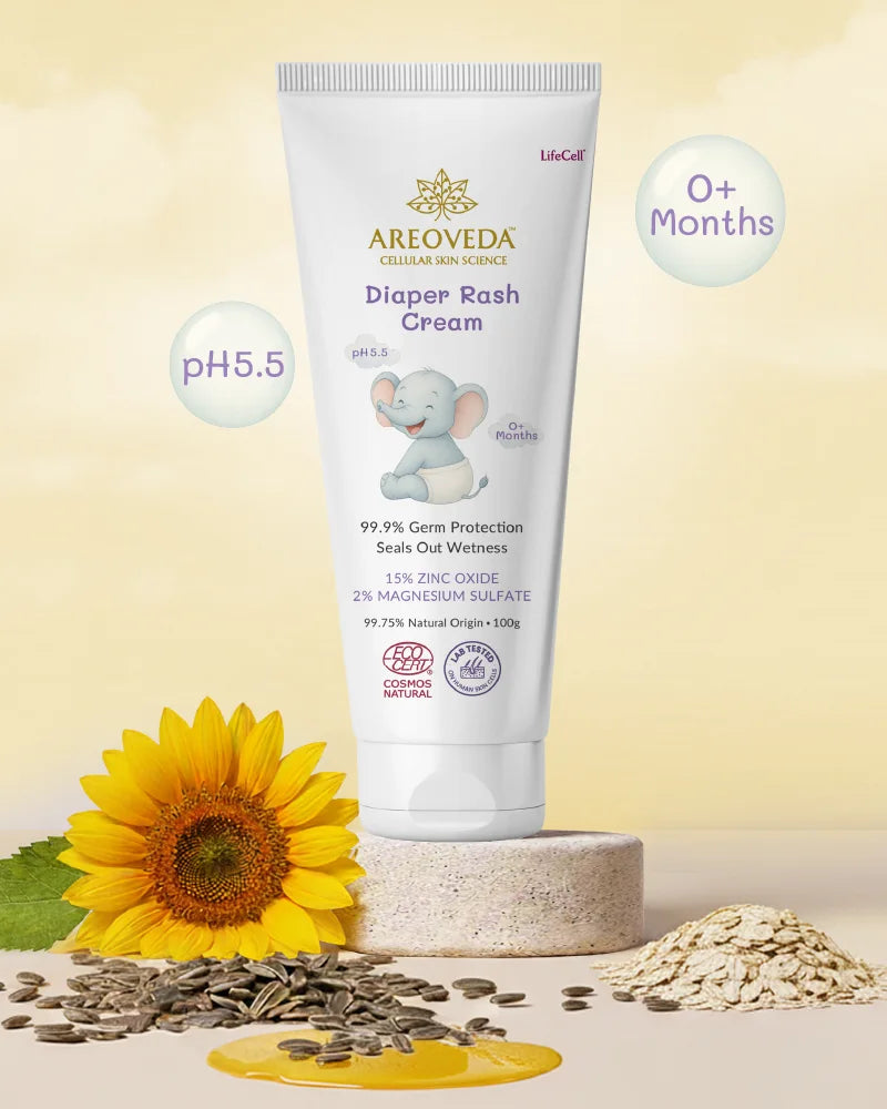 Diaper Rash Cream for Babies – Soothes Protects – AreoVeda